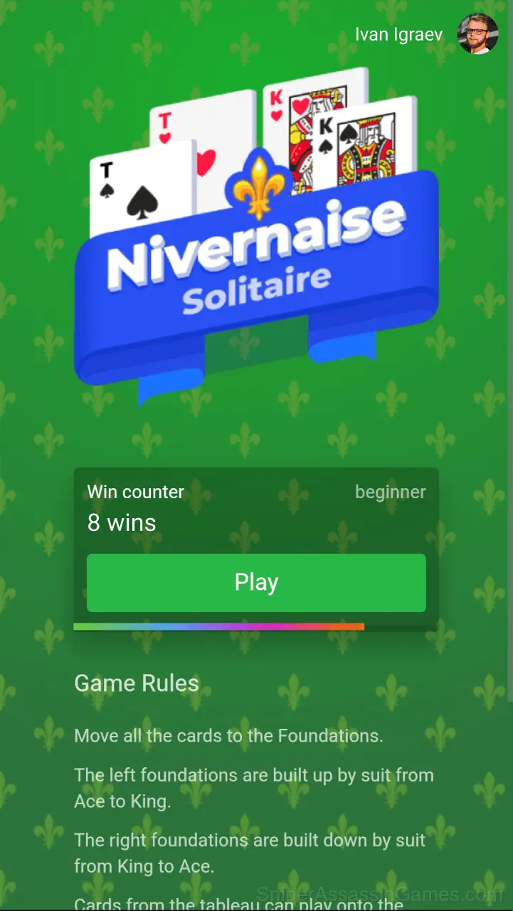 Nivernaise Solitaire gameplay screenshot 1