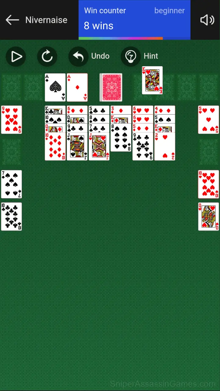 Nivernaise Solitaire gameplay screenshot 2