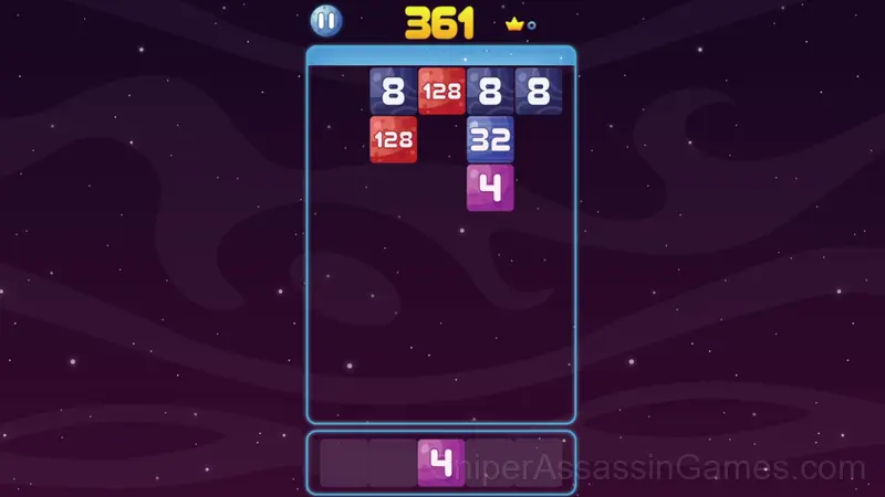 Space 2048 gameplay screenshot 2