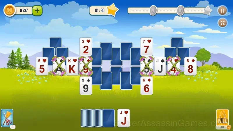 Solitaire TriPeaks Garden gameplay screenshot 1