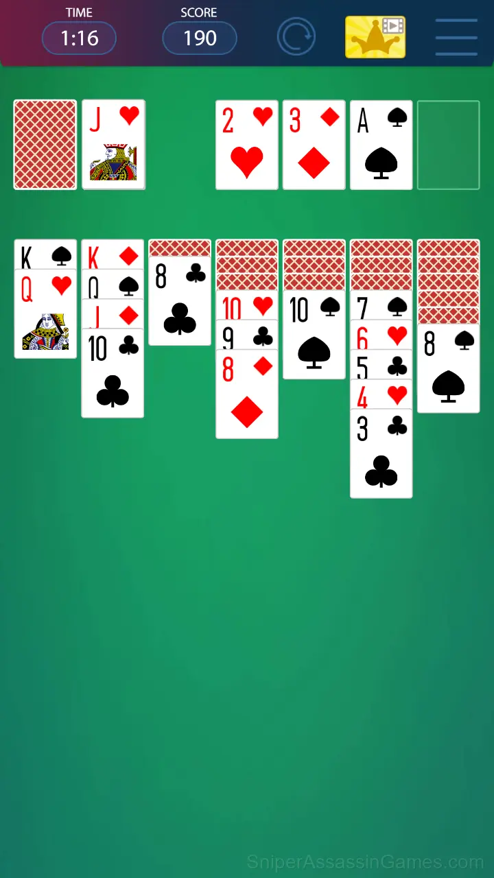 Klondike Solitaire gameplay screenshot 3