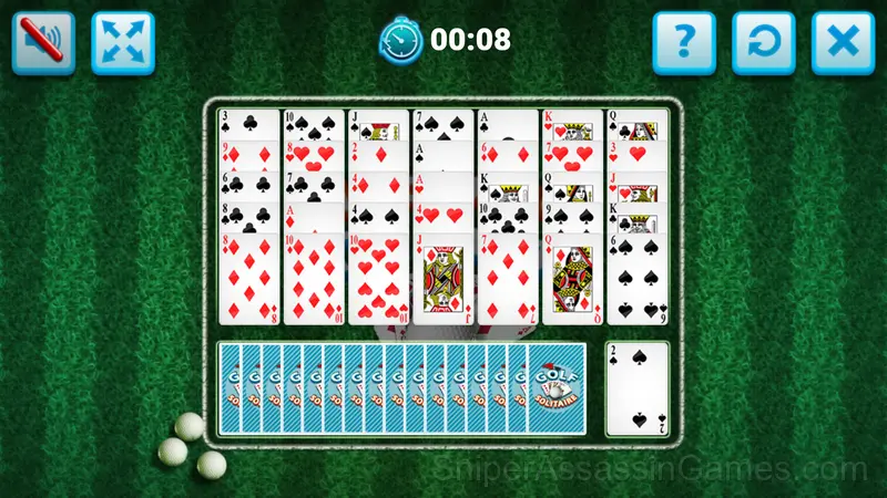 Golf Solitaire gameplay screenshot 2