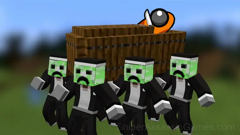 Among vs Creeper gameplay screenshot 1
