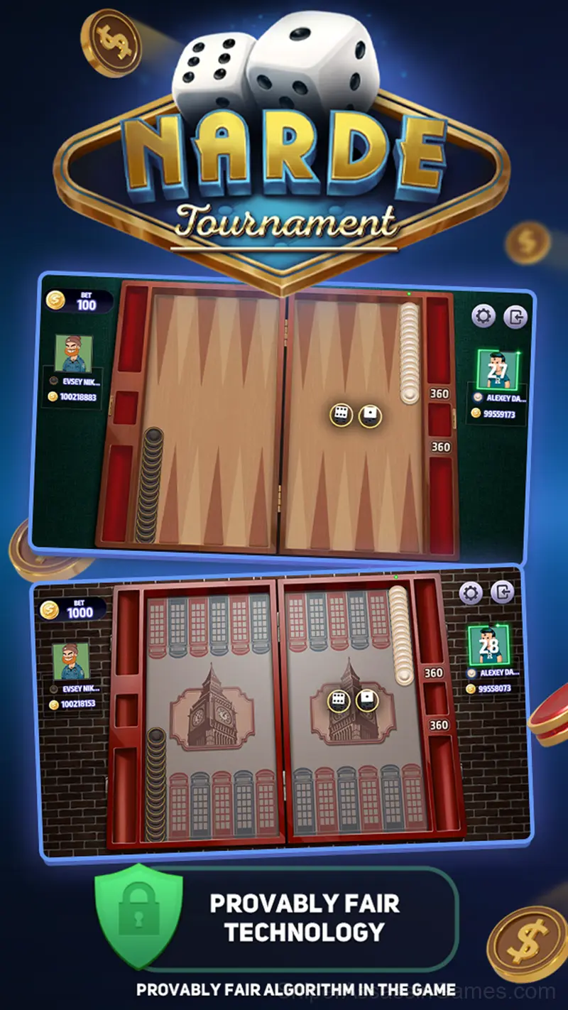 Narde Tournament gameplay screenshot 1