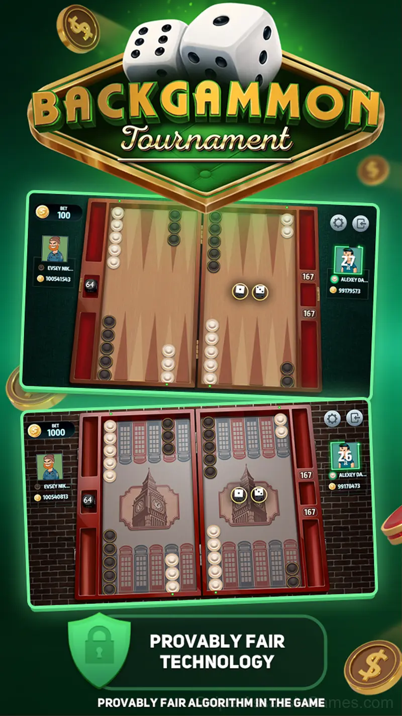 Backgammon Tournament gameplay screenshot 1