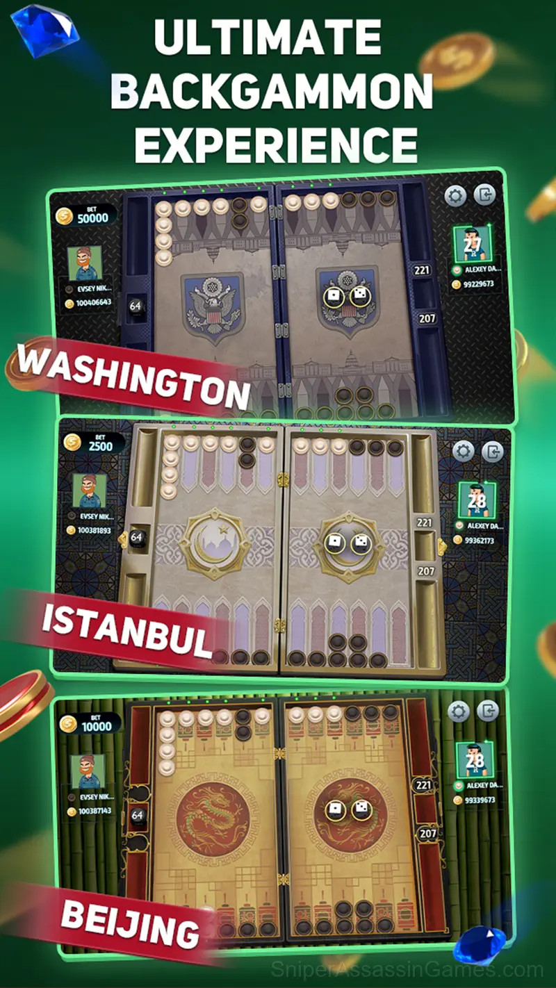 Backgammon Tournament gameplay screenshot 2