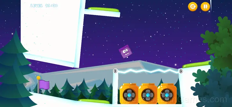 Icy Purple Head - Jump and slide dash game gameplay screenshot 4