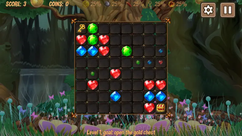 Gems: match 3 gameplay screenshot 2