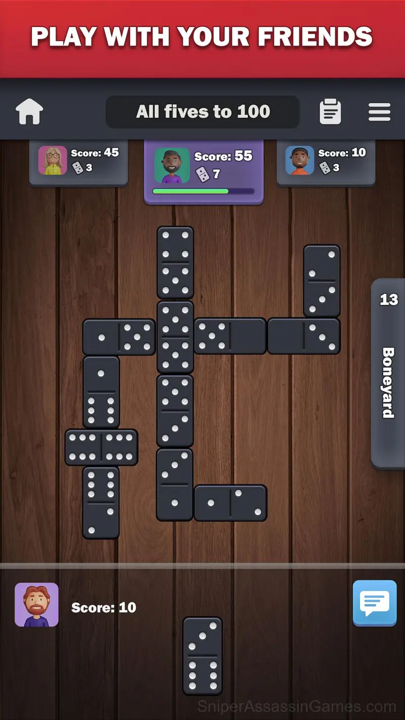 Dominoes online gameplay screenshot 2