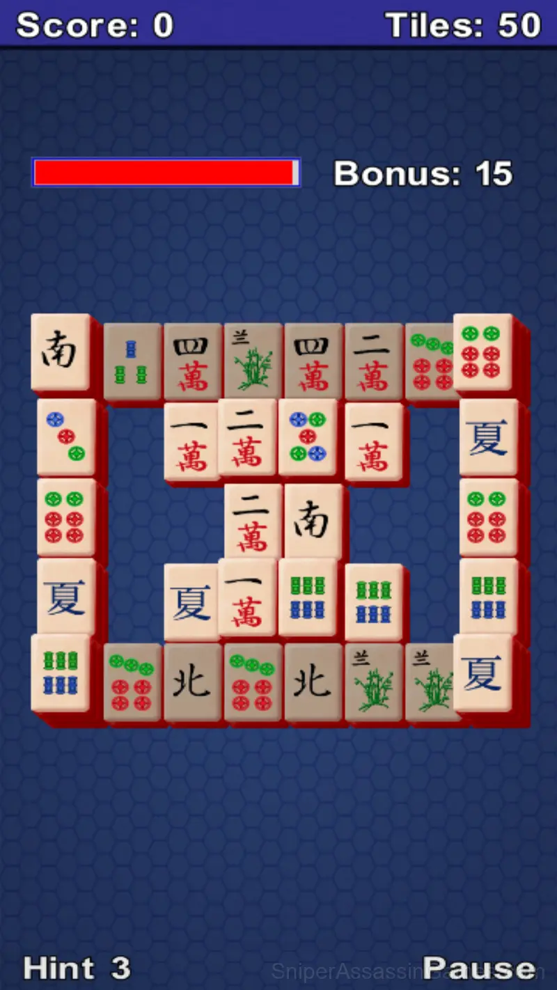 Mahjong gameplay screenshot 1