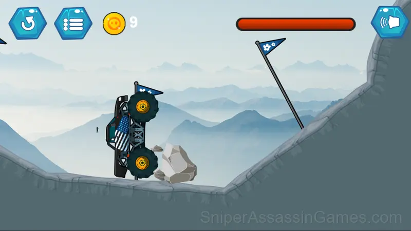 Monster Truck Mountain Climb gameplay screenshot 1
