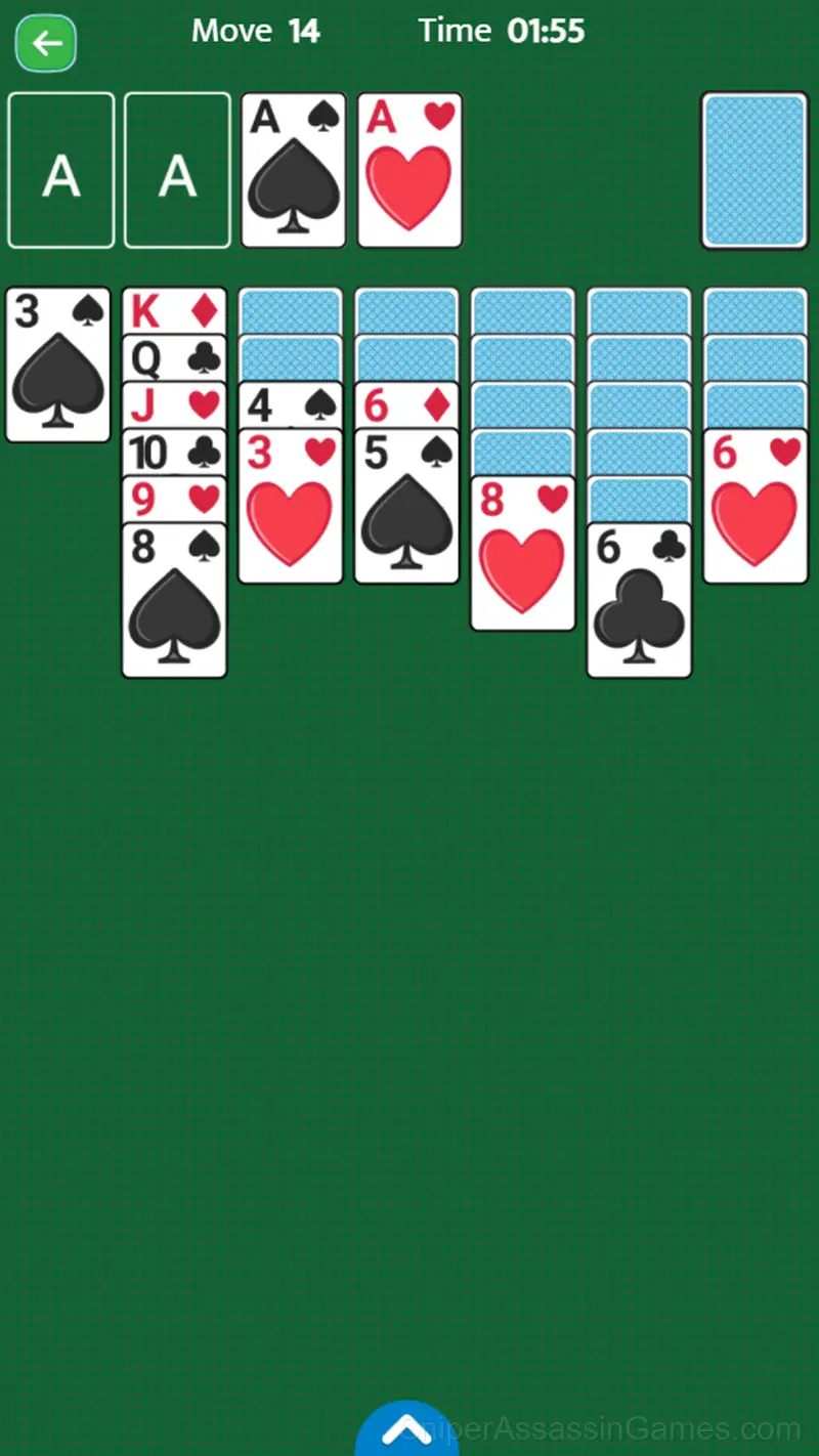 Solitaire gameplay screenshot 2