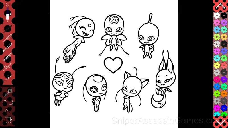 Lady Bug and Super Cat - Coloring Pages gameplay screenshot 2