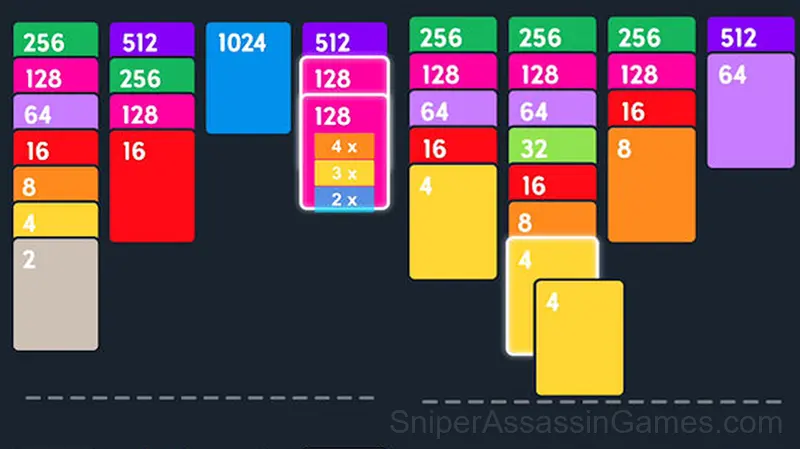 2048 Solitaire gameplay screenshot 1