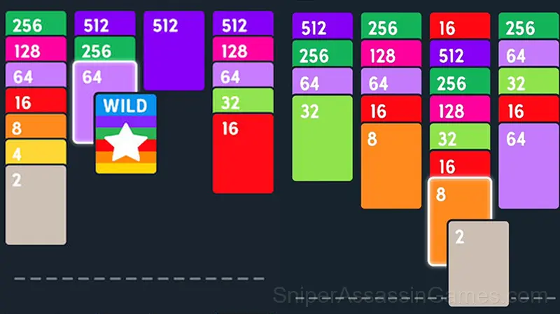 2048 Solitaire gameplay screenshot 2