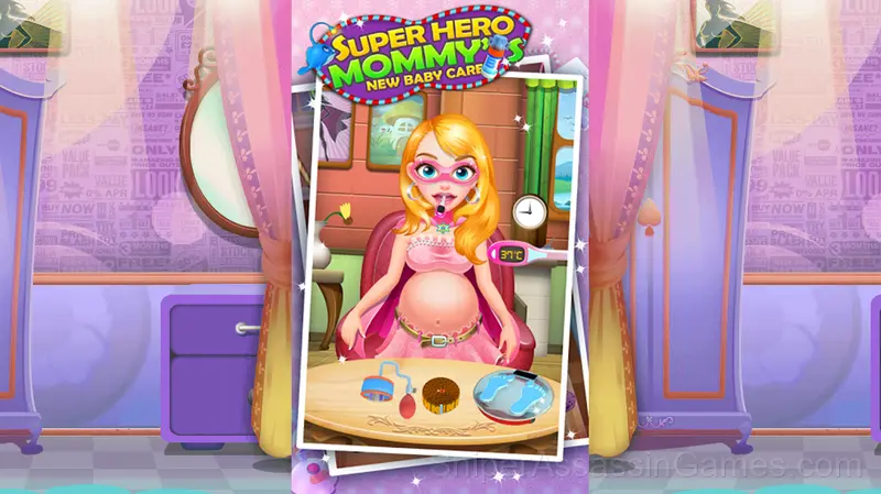 Superhero Mommy's New Baby gameplay screenshot 1