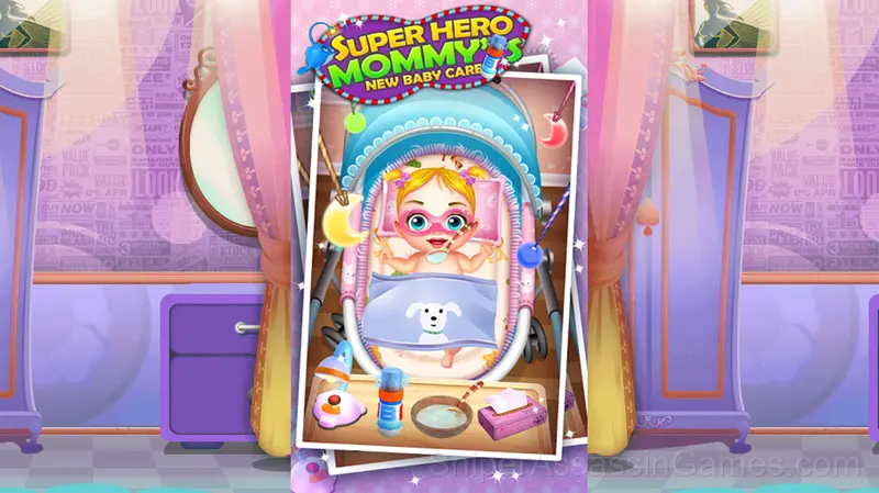 Superhero Mommy's New Baby gameplay screenshot 3