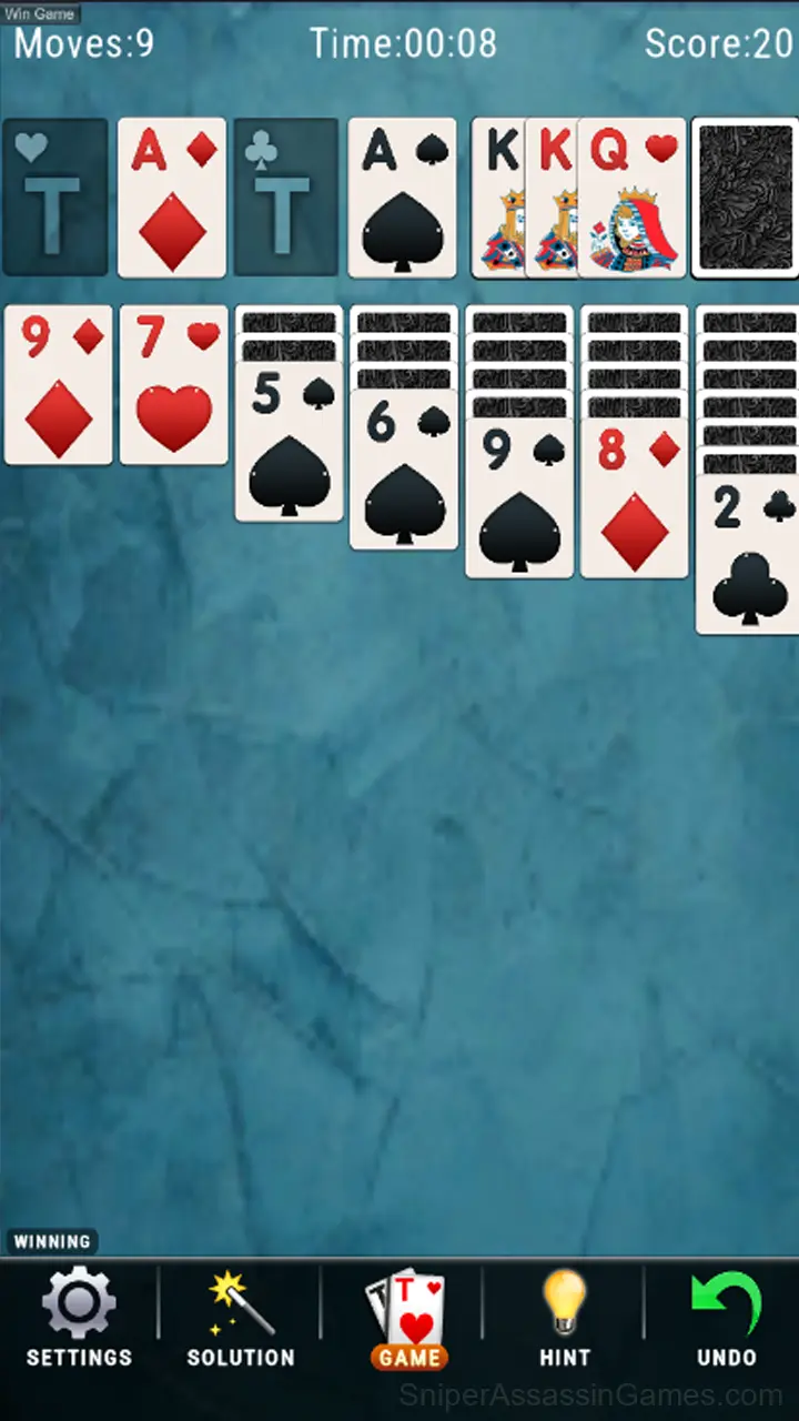 Solitaire Klondike King gameplay screenshot 2