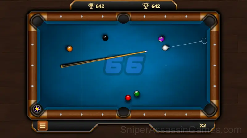 Billiard gameplay screenshot 1