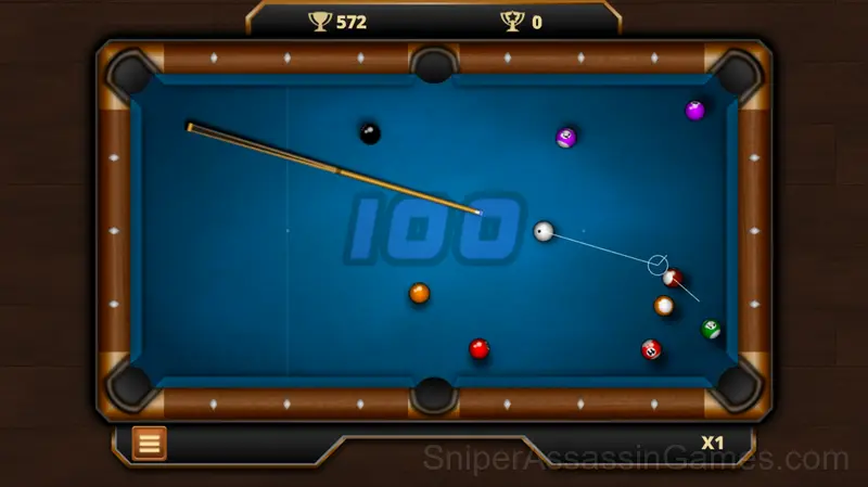 Billiard gameplay screenshot 2