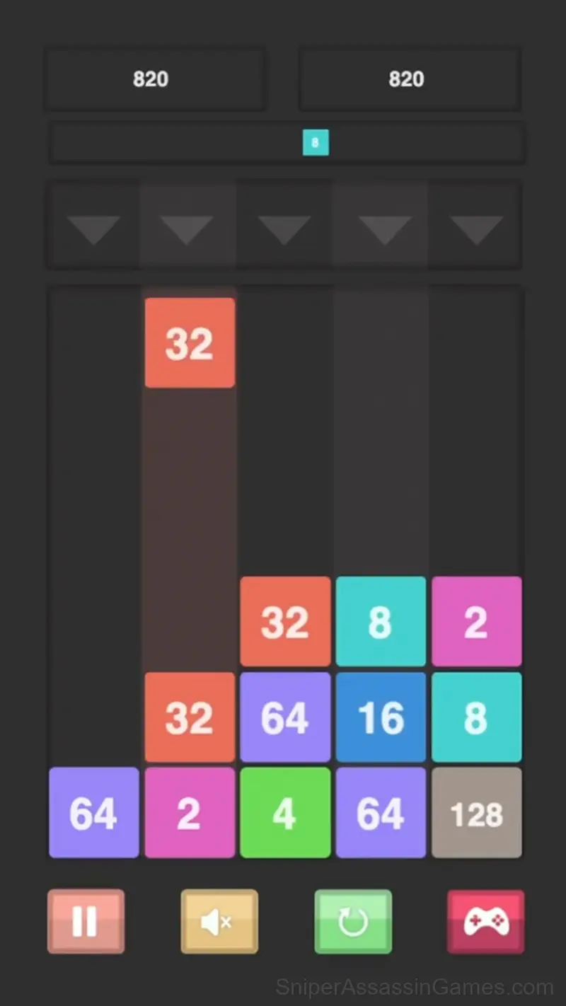 New 2048 gameplay screenshot 1