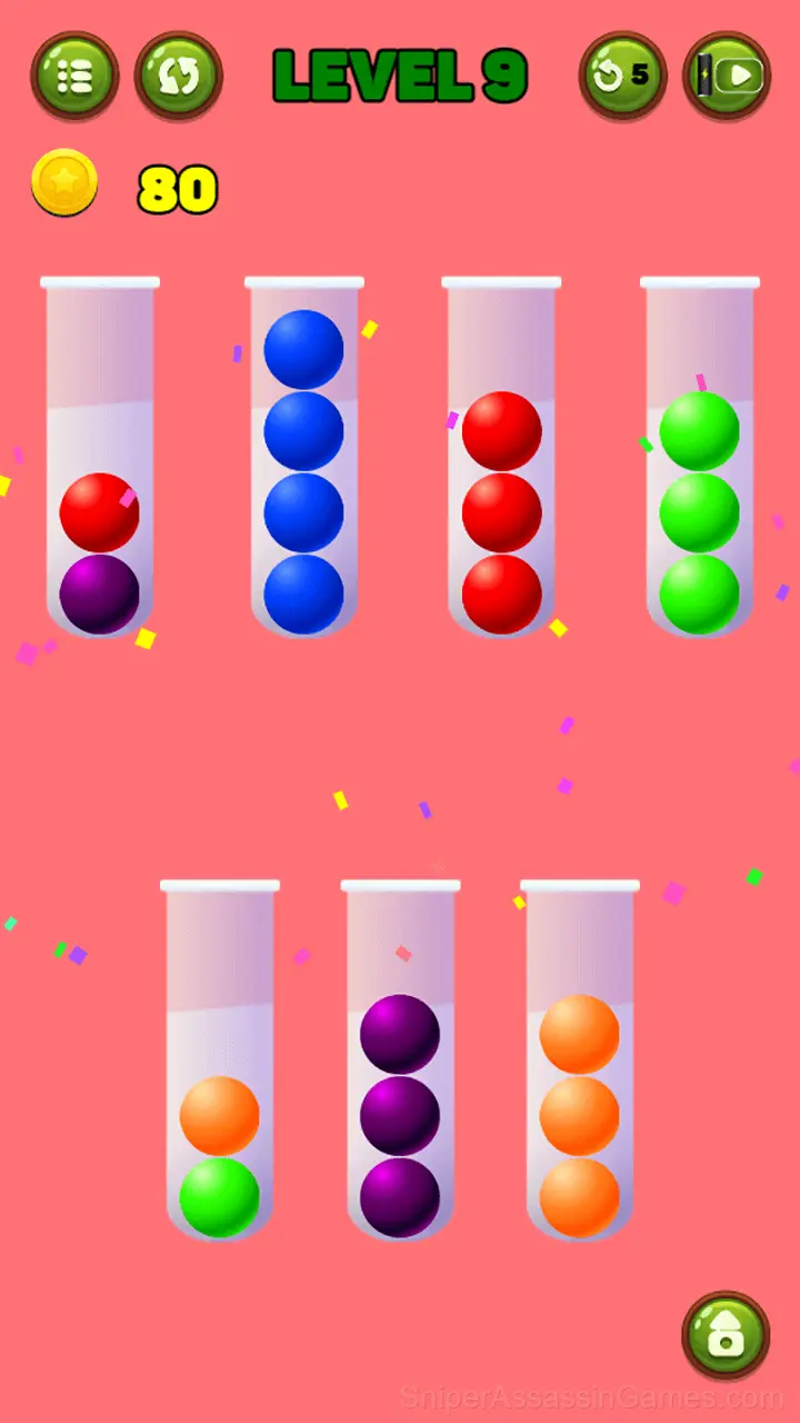 Ball Sort Puzzle gameplay screenshot 2