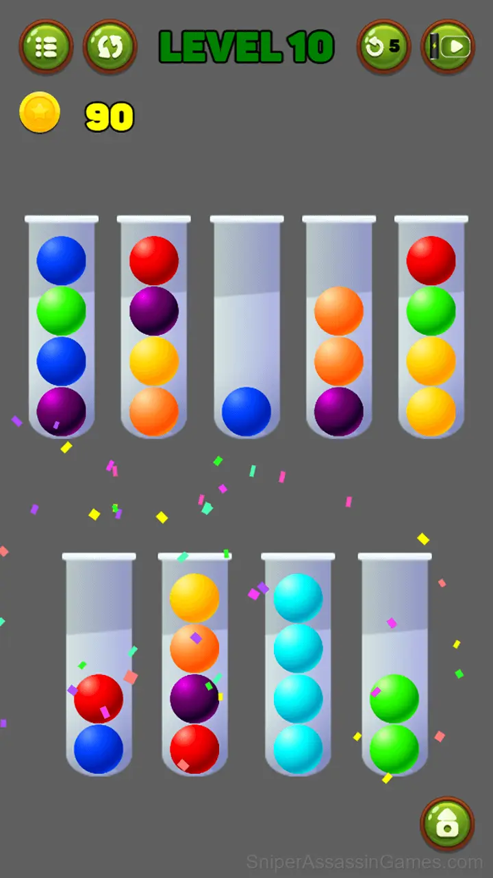Ball Sort Puzzle gameplay screenshot 3