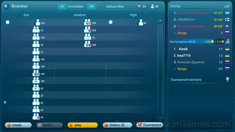 Snooker gameplay screenshot 2