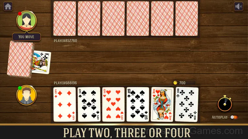 Durak classic gameplay screenshot 1