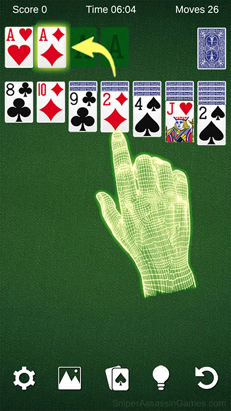 Solitaire gameplay screenshot 1
