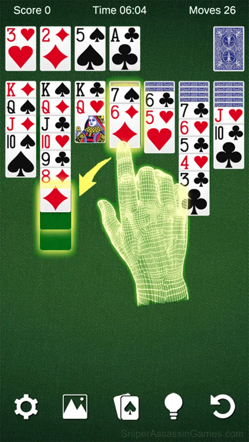 Solitaire gameplay screenshot 2