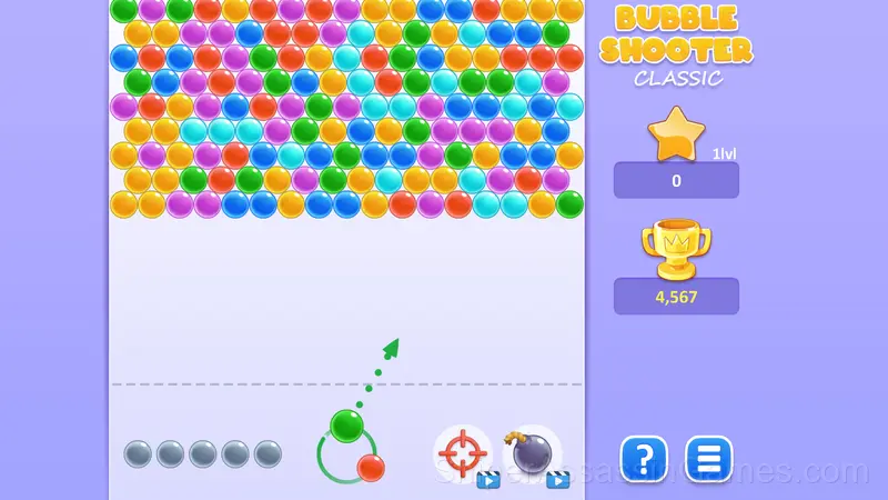 Bubble Shooter Classic gameplay screenshot 1