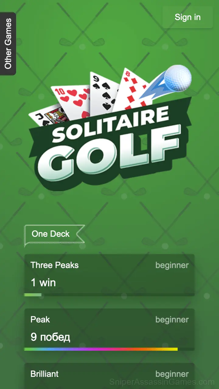 Solitaire Golf gameplay screenshot 2