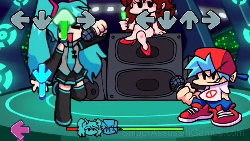 Friday Night Funkin vs Miku gameplay screenshot 1