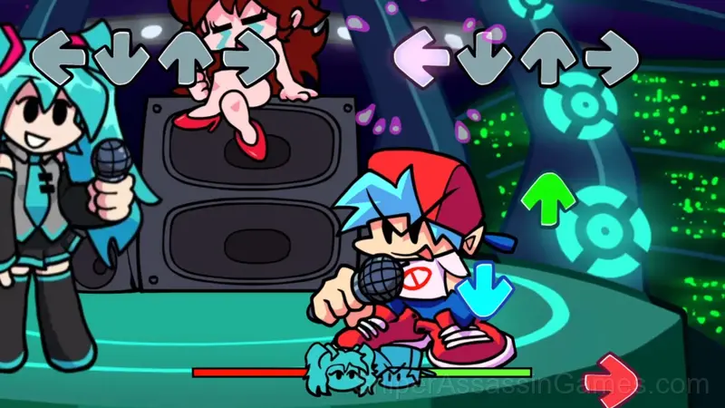 Friday Night Funkin vs Miku gameplay screenshot 2
