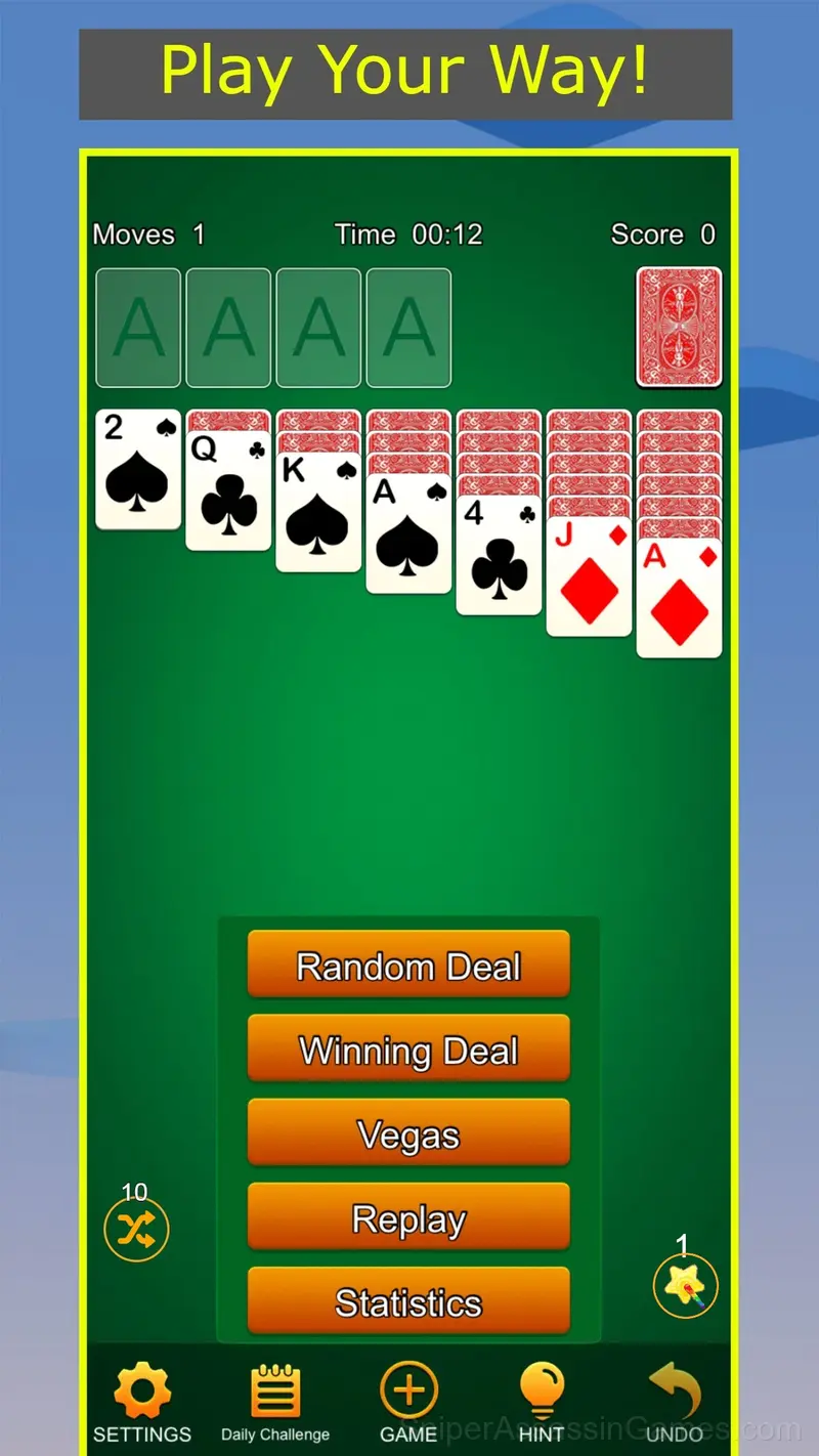 Classic Solitaire gameplay screenshot 1