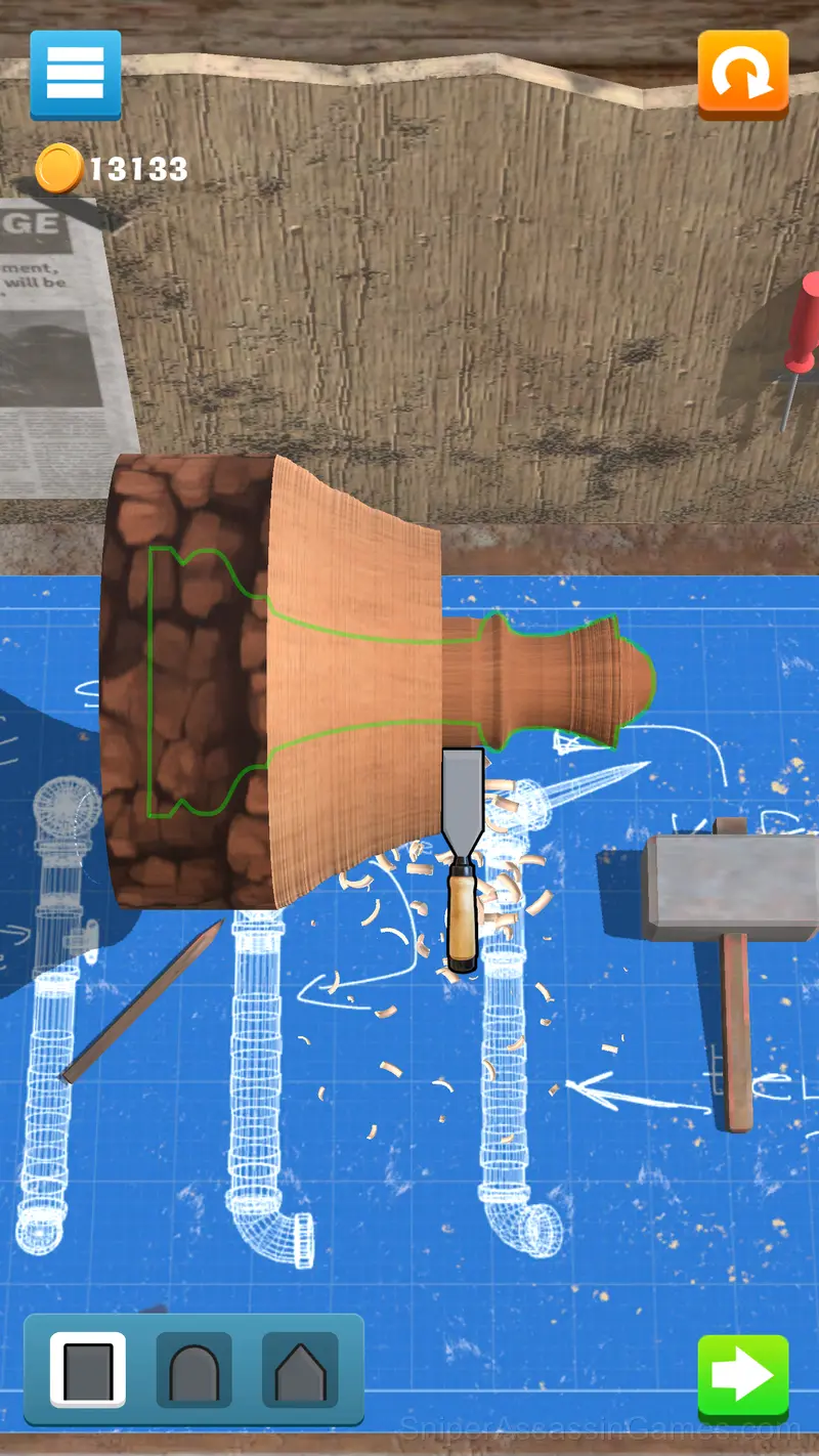 Turning lathe gameplay screenshot 1