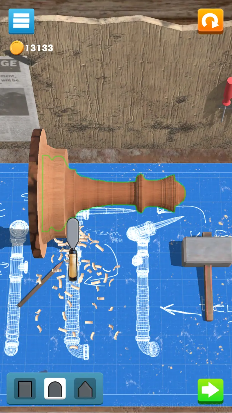 Turning lathe gameplay screenshot 2