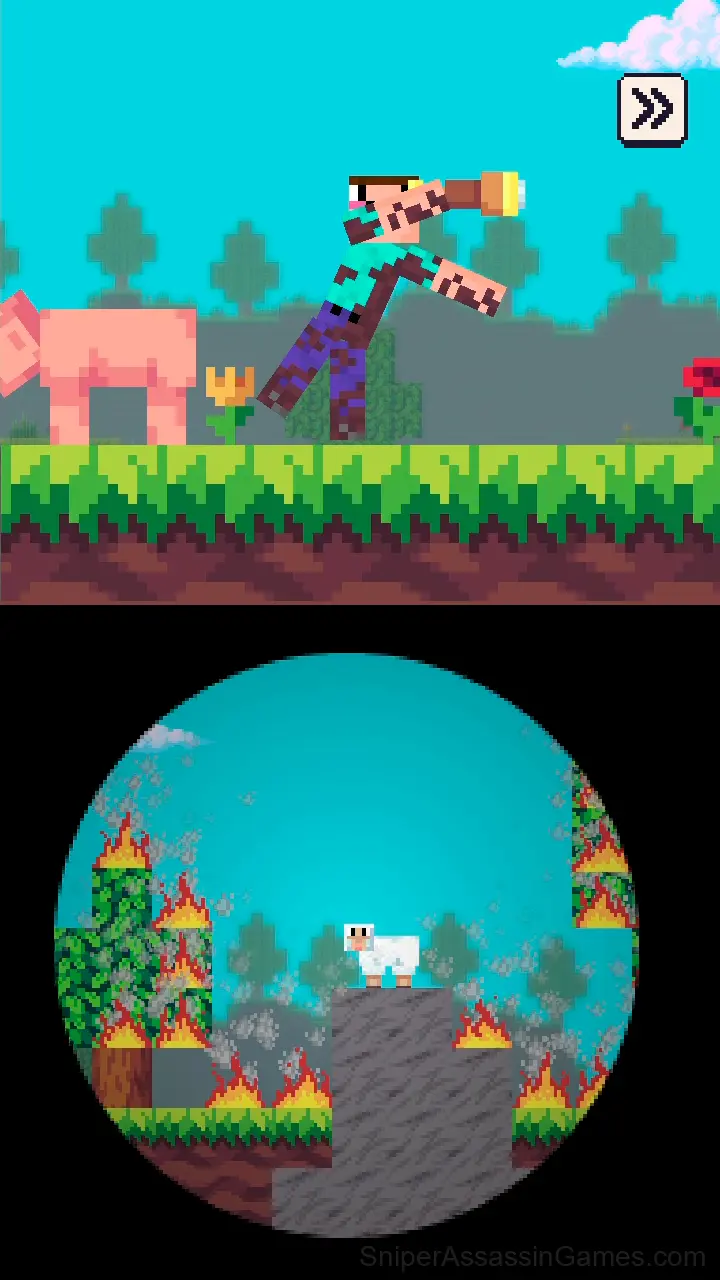 Noob vs 1000 zombies! gameplay screenshot 1
