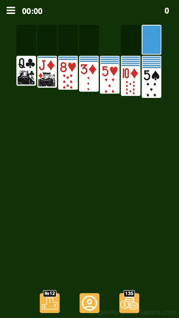 Solitaire Klondike gameplay screenshot 1