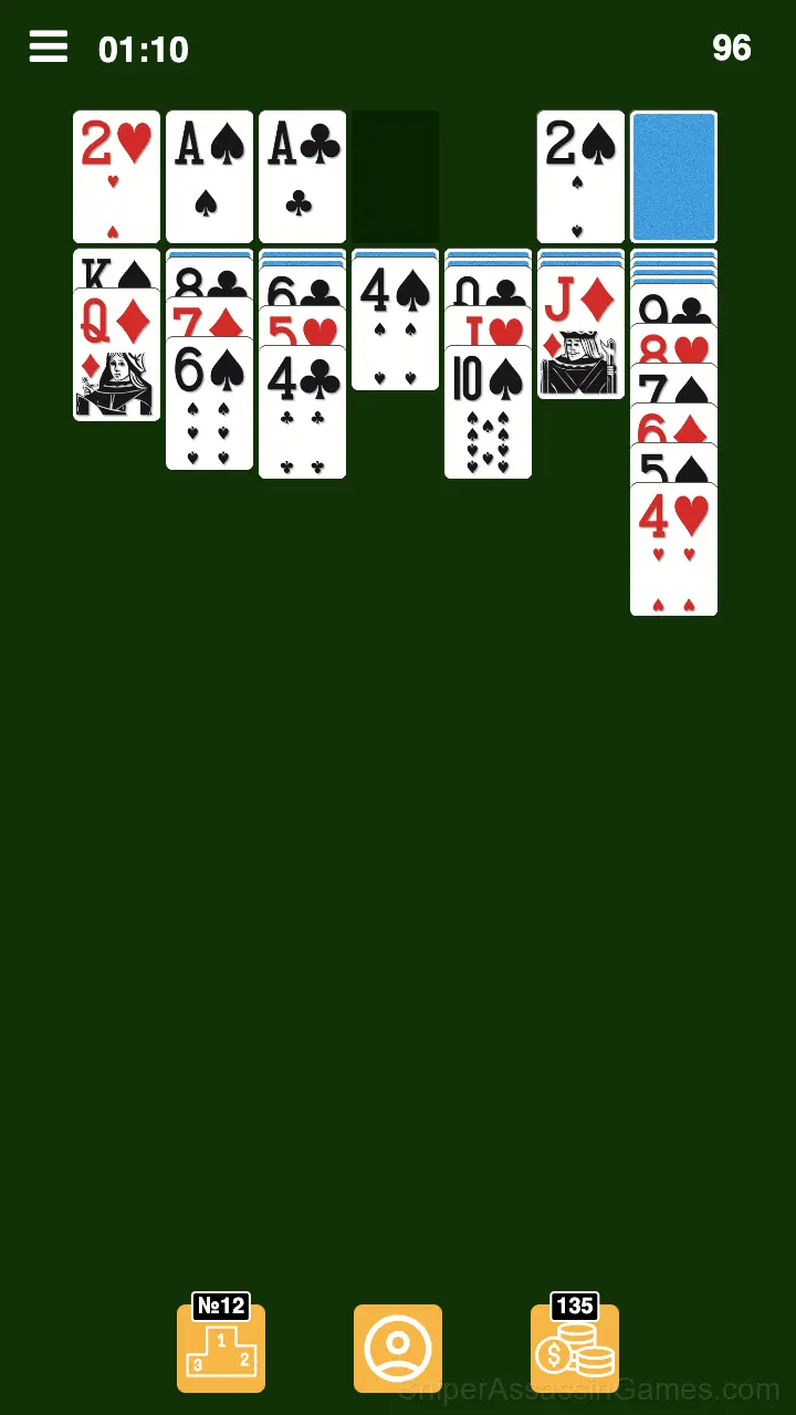 Solitaire Klondike gameplay screenshot 2