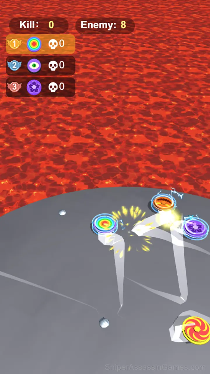Spinner Battle gameplay screenshot 2