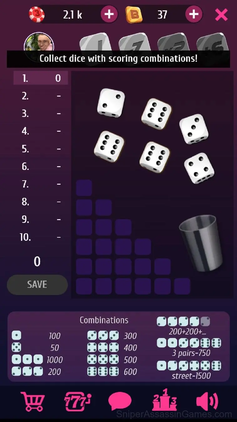 Farkle Pro gameplay screenshot 1