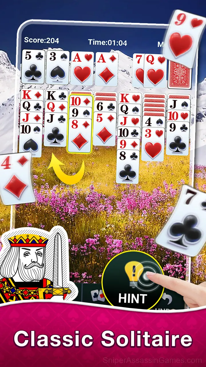 Solitaire gameplay screenshot 1