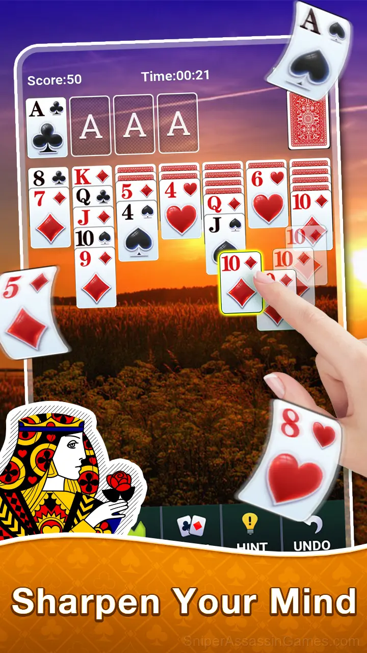 Solitaire gameplay screenshot 2