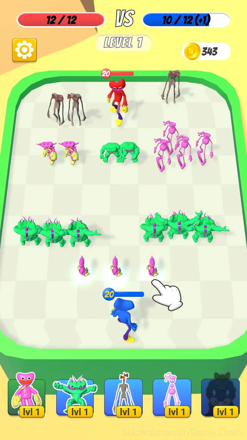 Huggy Battle Simulator gameplay screenshot 2