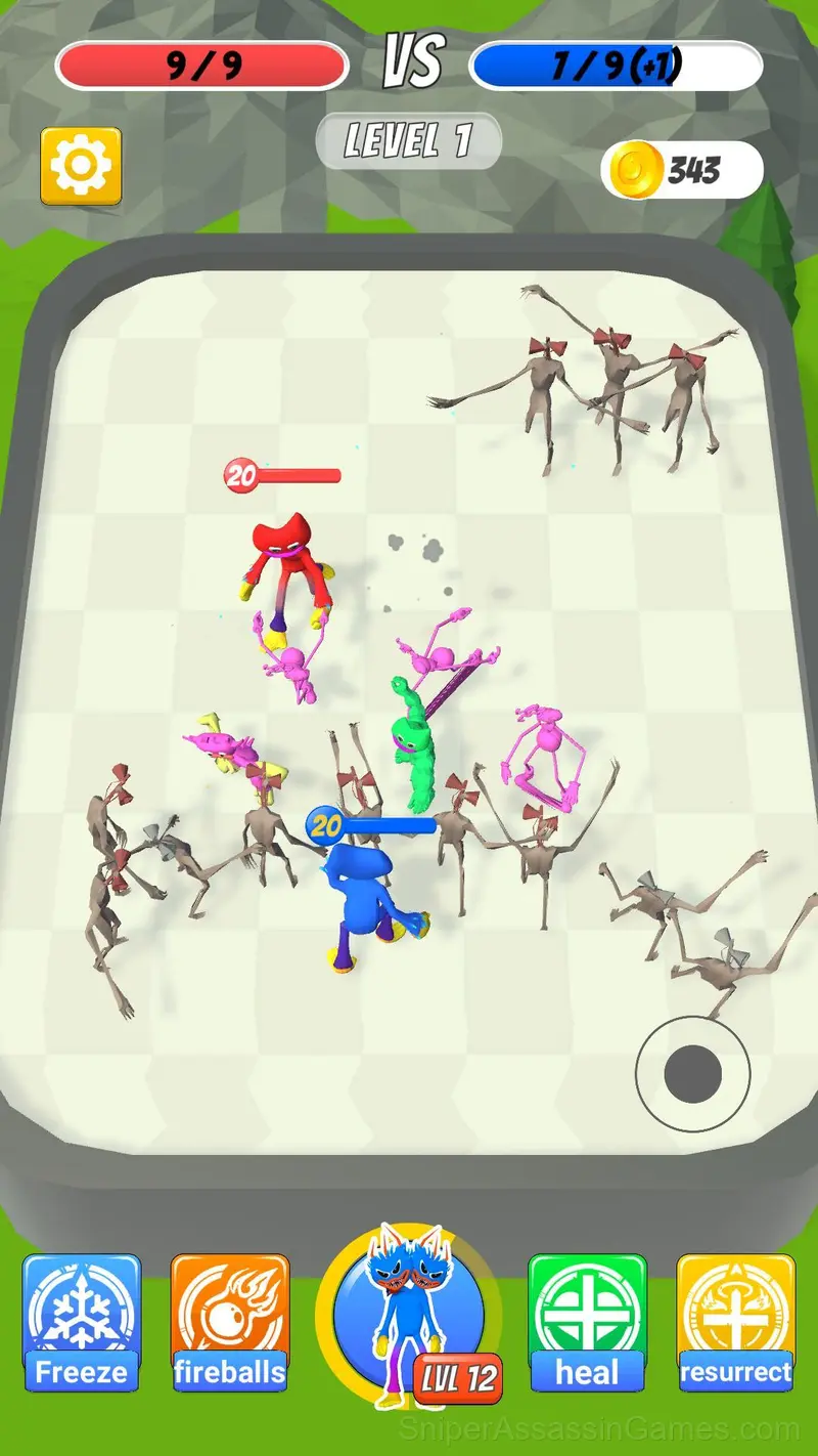Huggy Battle Simulator gameplay screenshot 3