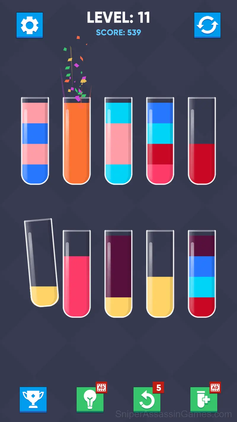 Sort It - Water Sort Puzzle gameplay screenshot 1