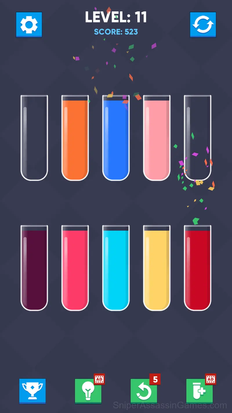 Sort It - Water Sort Puzzle gameplay screenshot 2