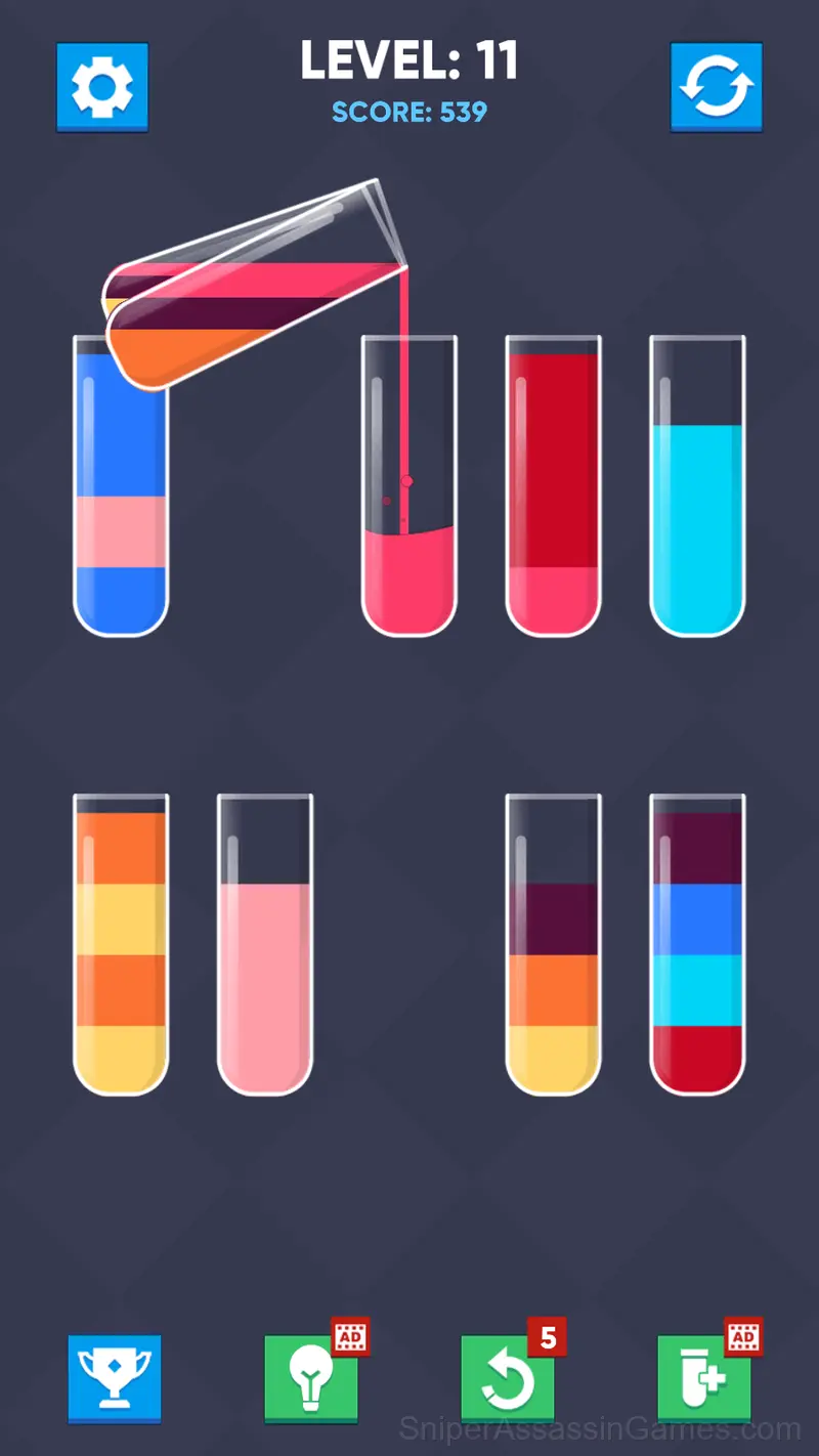 Sort It - Water Sort Puzzle gameplay screenshot 3